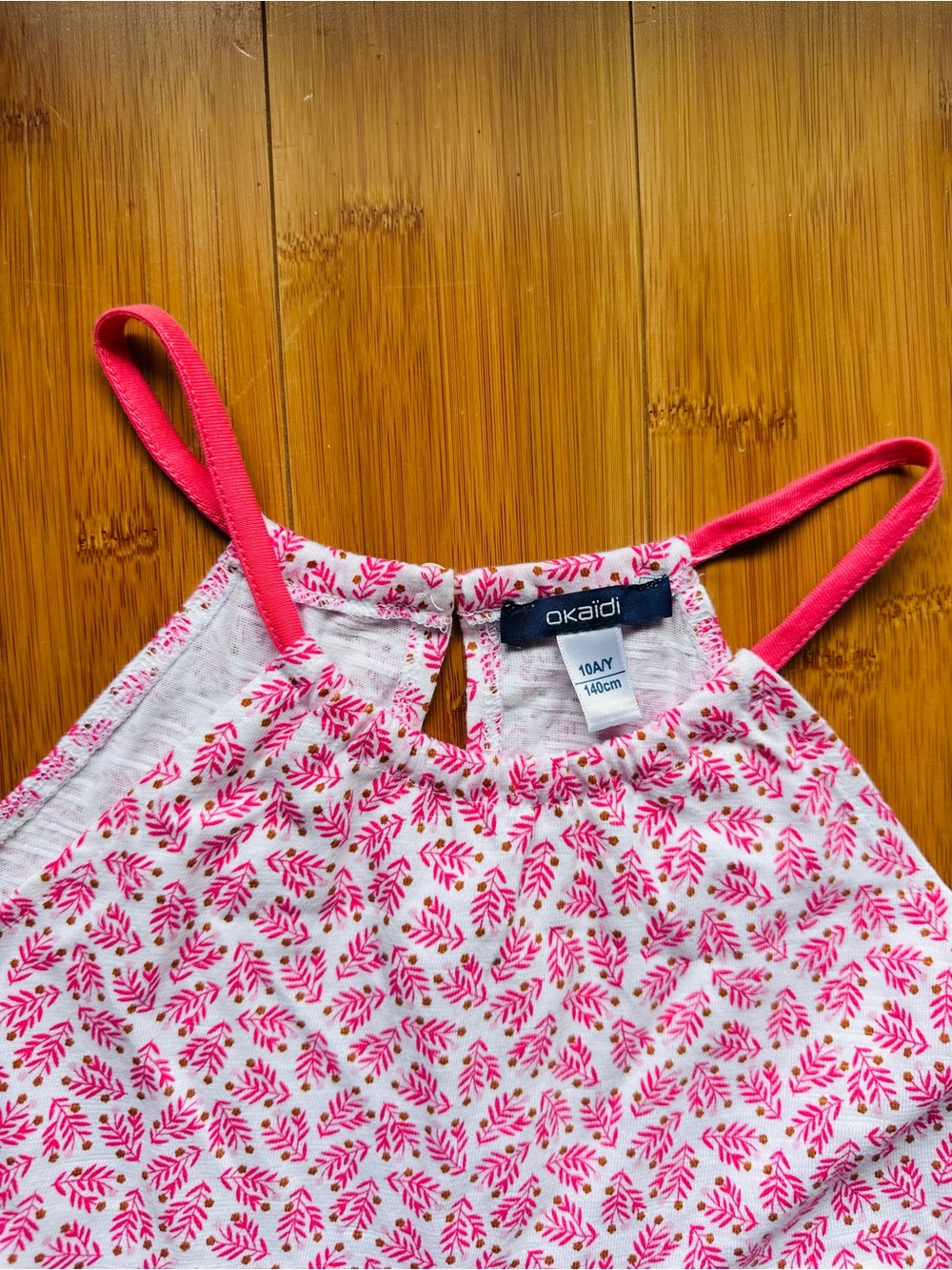 Okaïdi Pink Leaf Print dress